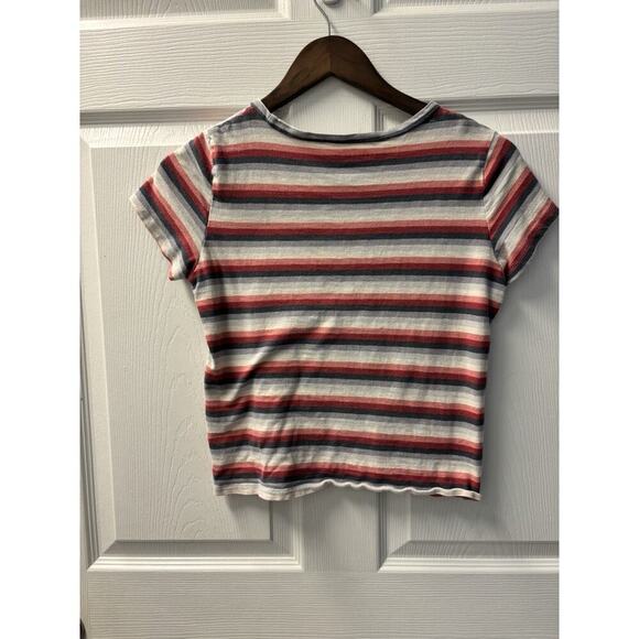 Y2K American Eagle Striped Ladies Shirt Vintage Small - Picture 3 of 3